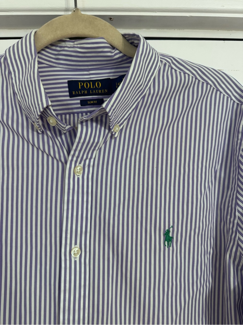 Polo by Ralph Lauren Button-Down Slim Fit Striped Stretch Poplin Shirt